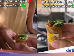 Viral! Kreasi Mie Ayam ‘One Shot’ Ke Bantul Pakai Gelas Sloki