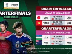 Putaran Perempat Final AFC U-23 Asian Cup 2026 Tayang Ke VISION+