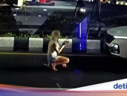 Viral Bule Hadang Kendaraan Pribadi Ke Nusa Dua, Ia Berlutut Minta Tolong